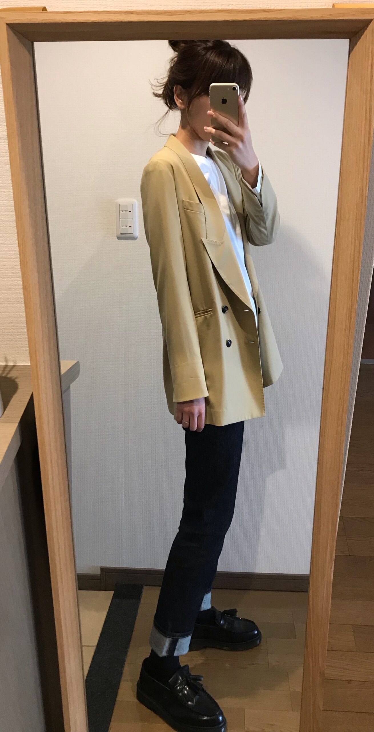 ユニクロ　スリムストレートハイライズジーンズ
