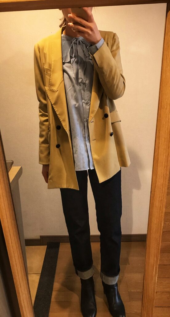 ユニクロ　スリムストレートハイライズジーンズ